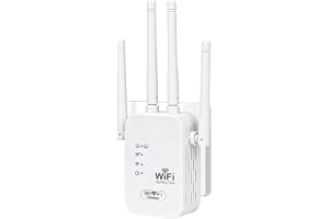 Kraftfull WiFi-förlängare 1200Mbps, Dubbelbands WiFi-förstärkare | 5 GHz/2,4 GHz 4 antenner, trådlös wifi-förlängare med Ethernet-port, wifi-booster med lång räckvidd kompatibel med alla lådor