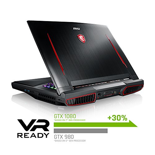 MSI GT75 TITAN-055 17 3  120Hz 3ms G-sync Extreme Gaming Laptop GTX 1080 8G i7-8750H  6 Cores  16GB 512GB SSD   1TB Per Key RGB KB  VR Ready  Metal Ch
