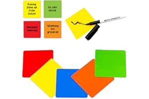 BRUTE STRENGTH Tableau Blanc Scrum Cartes magnétiques avec Stylo – 75 pièces - Mix - 5 Couleurs - 7,5 x 7,5cm - Post-it réutilisable pour Tableau magnétique et réfrigérateur