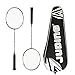 Produktbild Ancees Graphit Badminton Schläger Set, Badminton Set Carbon Profi Badmintonschläger Federballschläger Set mit 2 Schläger und 1 Schlägertasche