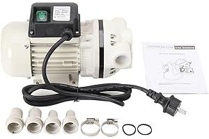 Lfhelper 40 L/min Ad-Blue Pump Set Urea Pump Barrel Pump Self-priming Pump Connectors Membrane Pump 220 V - 0.4 KW (50 Hz) with 4 Nozzles and 2 Clamps 2950 RPM, 1.8 m Cable Length