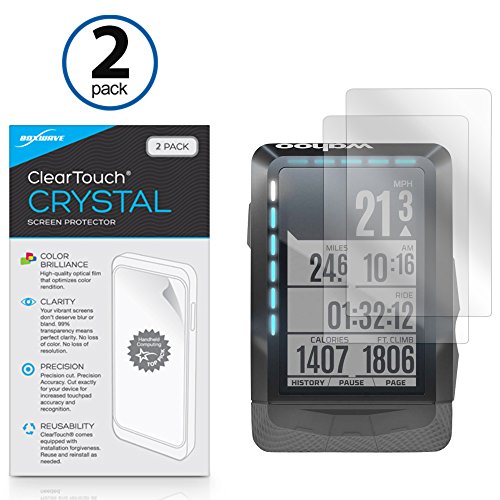 BoxWave Wahoo elemnt Cleartouch Crystal Displayschutzfolien (Display-Schutzfolie, Premium-Qualität, zum Schutz vor Kratzern, inklusive fusselfreiem Reinigungstuch und Applikator), transparente Folie, Wahoo elemnt Displayschutzfolie und Abdeckungen