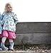 Toby Tiger Baby Girl's Flowers Raincoat Blue/ Pink 1 - 2 Years