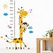 WONZOM Kids Height Chart Wall Sticker home Decor Cartoon Giraffe Height Ruler Home Decoration room Decals Wall Art Sticker wallpaper