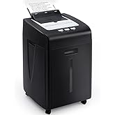 Trisruvian Automatic Professional Paper Shredder 200 Sheets | Microcut Crusher Hopper 35L Safety P5 Overload Protection Home
