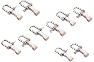 ZYMY 10 sets of alloy Paracord buckle, adjustable D buckle Paracord bracelet survival U shape