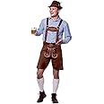 Wicked Costumes Mens Deluxe Authentic Lederhosen (Faux Suede) Fancy Dress Costume - Small