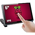 Hosyond 5 Inch Touchscreen IPS MIPI DSI Display Compatible with Raspberry Pi 4/3, 800x480 Pixel Capacitive Screen Driver-Free Interface