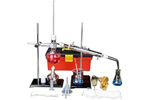YUEWO Destillationsgerät für ätherische Öle, 250 ml, Wasserdestillierer, Glaswaren-Set mit Kondensatorrohr