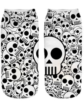 Lustige Socken Sneaker Halbsocken Strümpfe Sportsocken Füßlinge mit Motiv 3D