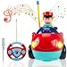 Produktbild HENMI RC Cartoon Autos, Radiosteuerung Radio Kontrolle RC Rennauto Spielzeug Cartoon Action Figur kontrollierte Autos mit Musik für Kinder Baby (Rot)