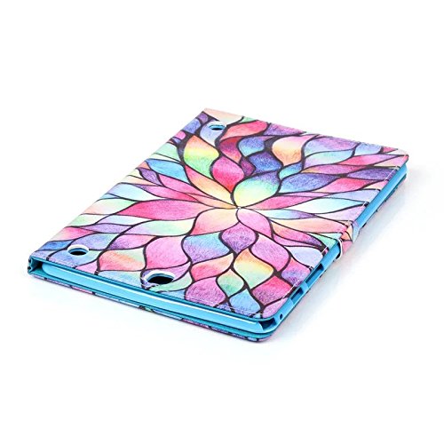 Samsung Galaxy Tab A 9.7 SM-T550 Hülle, DEENOR Bunt Malerei und Stilvoll Zeichnung Brieftasche Case Buch-Stil PU Leder Flip Protective Stand Tasche Schutzhülle Hülle für Samsung Galaxy Tab A 9.7 SM-T550. (Color Flowers) - 6