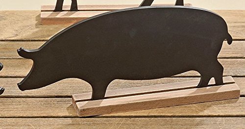 Memotafel Kreidetafel Schwein Sau mit Fuß ca 29 cm