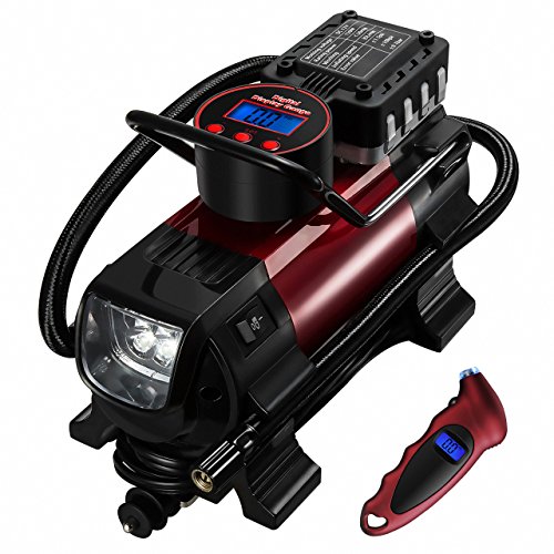 OMorc 12V Digital Tyre Inflator Pump,Portable Tyre Air Compressor Pump&LED Light Backlit with Tyre D