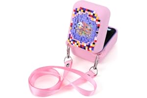 BLOOOK Carrying Case Compatible with Bitzee Interactive Toy Digital Pet, Portable Hard Travel Storage Holder Fit Bitzee Digital Pet, Protective Case with Neck Strap (Pink Cover)