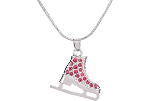 LIKGREAT Collana con ciondolo a forma di pattinaggio su ghiaccio, per ragazze, accessorio per pattinaggio artistico, regalo per ragazze