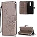 Produktbild FNBK OnePlus 6 Hülle Leder Grau Löwenzahn Blumen Handyhülle Holster Leder Flip Wallet Cover Tasche Stand Case Card Slot Magnetverschluß Kratzfestes Schutzhülle