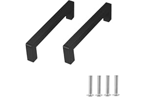 Miiepls Griffe für Küchenschränke, 2 Stück Schrankgriffe Möbelgriffe Schwarz, 128mm Lochabstand, Edelstahl Schubladengriffe Küchengriffe für Schublade Schrank Möbel Küche
