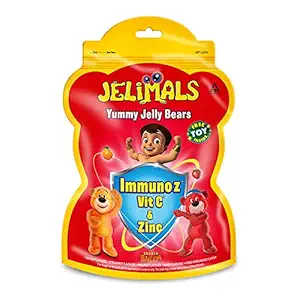 Jelimals Immunoz with Vitamin C & Zinc, 100.8g (Assorted Jelly Bears)