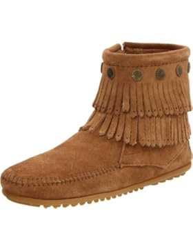 Minnetonka Double Fringe Side Damen Kurzschaft Mokassin Boots