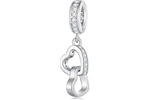 Kerraom Damen Charm Anhänger Sterling Silber 925 Armband Charme Pendant für Europäische Armbänder und Halsketten Schmuck Geschenk für Frauen Mädchen