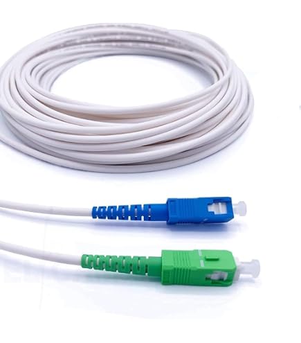 CONBIC Cavo in fibra ottica ottica – 1 m OS2 giallo, LC/APC a SC/APC, cavo patch Simplex 9/125 – Cavo patch in fibra ottica, 1 metro