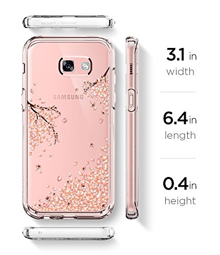 Spigen Carcasa Samsung Galaxy A5 2017  con Dise  o de Flores y Cristal Transparente