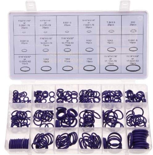 Preisvergleich Produktbild Elegant Stunning 270 Stück Lila Gummi O-Ring Dichtungsset Auto Klimaanlage Klimaanlage Klimaanlage Klimaanlage