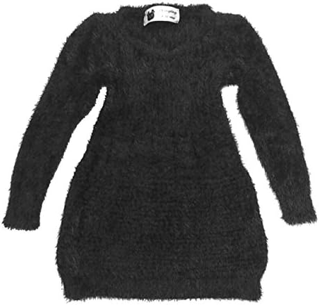 Jet Black Age 13/14 years Teen Girls soft knit knee length dress