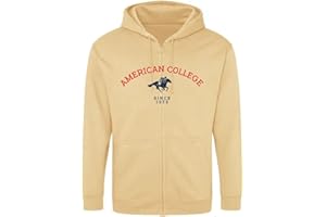 AMERICAN COLLEGE USA Bluza z kapturem sweter z nadrukiem ciepłe ubrania mieszane mężczyźni i kobiety na co dzień model ACSZW3 beżowy XL, beżowy, XL