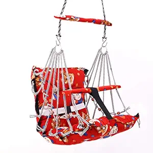 FABKNIT Baby Swing Cotton Baby Hanging Jula (1044 Red)