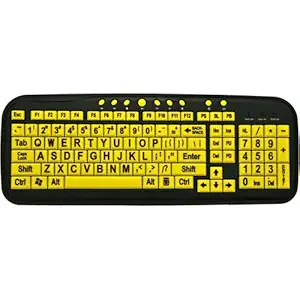 Ezsee Low Vision Keyboard Large Print Yellow Keys By Ergoguys