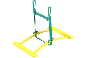 VWPEYY Ruilogod Kunststoff Budgie Canary Sittich Toy 2 Seiten Cage Hängen Haustier-Vogel-Schwingen-Spiegel, Multiple Colors