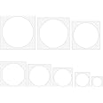 SAVITA 16pcs Large Circle Stencils for Painting, Plastic Templates 2.4-9.8 Inches Reusable Circle Stencils for Walls Paper Wood Art Projects Home Decoration(Circle, 8 Sizes)