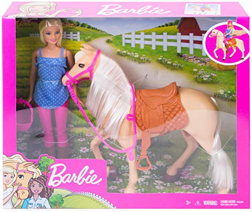 Barbie FXH13 - Pferd mit Mähne und Puppe mit beweglichen Knien, Puppen Spielzeug und Puppenzubehör ab 3 Jahren - 6