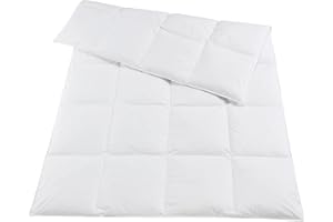 ‎HH HÄUSSLING HOME Häussling Home Winter Bettdecke 135x200 cm | Winterdecke, warme Decke, Made in Germany, 90% Daunen, auch für Allergiker geeignet, Bezug 100% Baumwolle,Füllgewicht 720g, Weiß