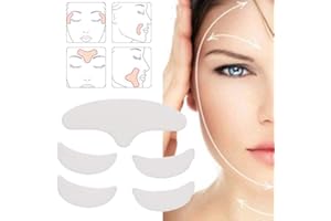 YUYTE 5 toppe in silicone antirughe | varie forme riutilizzabili lavabili e lavabili per fronte, occhi e viso anti-invecchiamento per prevenire ed eliminare le rughe e il sollevamento della pelle