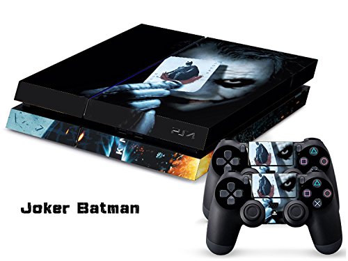Preisvergleich Produktbild Playstation 4 + 2 Controller Aufkleber Schutzfolie Set - Joker (2)