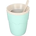 Pssopp Slushy Cup Slushie Cup Slush Ice Cream Cup Portable Squeeze Cup Squeeze Slushy Maker Cup for Kids Homemade Summer DIY Milk Shake Ice Cream Maker (Green)