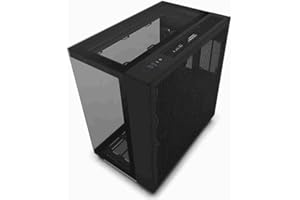 NZXT H9 Elite Case per PC gaming mid-tower ATX a doppia camera, Include 3 ventole F120 RGB Duo da 120 mm con controller, Pannello frontale, superiore e laterale in vetro, Nero, CM-H91EB-01