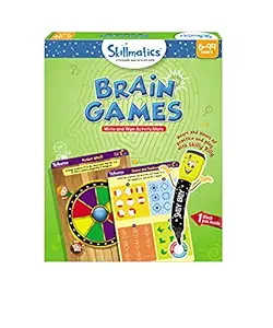 Skillmatics Educational Game : Brain Games | Reusable Activity Mats with Marker Pen | Gifts, Travel Toy & Learning Tools for Ages 6 and Up