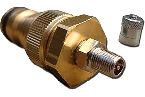 BRADO Industry Supplies Profi Entwässerungsventil für Gartenschlauch 15,9 mm aus Vollmaterial Messing Kupplung Autoventil Vg8 Spülen Entwässern kompatibel mit Gardena for_q