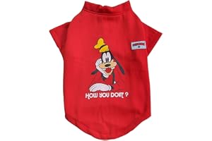 FETCHER Red Cute Cartoon Printed Premium Warm Fleece Sweatshirt for Dogs and Cats Winter wear Sweatshirt Sweater (20" X-Large)