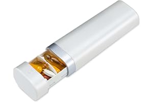 ‎BETIFE Tablettenbox 7 Tage, Betife BPA Frei Tägliche Pillendose, Wöchentliche Reise Medikamentenbox, Pillenbox für Vitamine, Medikamente, Pillen, Nahrungsergänzungsmittel (Perlweiß)