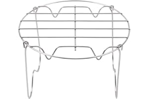BSGP 1 PC Stainless Steel Steamer Rack Trivet with Handles for Instant Pot, Used in The Oven, Cooking, or Microwave Oven, Diameter 20cm