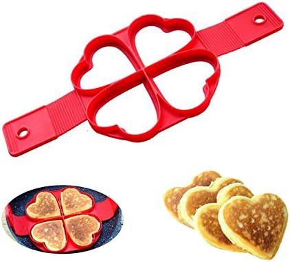 New Silicone Egg Ring Mold Heart Shaped Pancake Mould Nonstick Pancake Easy Breakfast Maker Kitchen Gadget