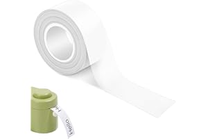 Hemiks Thermo-Etikettenband, 16 mm x 4 m Kompatibel Etikettenband, Selbstklebende Etikettenband für L1/Q1/M1 Etikettendrucker – auf Größe Zuschneidbar – Transparent