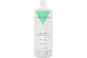 VALQUER PROFESIONAL VALQUER Bálsamo Acondicionador Capilar con Keratina Vegetal | Reparación Intensiva para Cabello Dañado y Seco | Brillo, Suavidad y Nutrición Natural Sin Siliconas | Vegano | 1 L