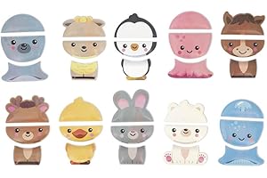 Janod - Mix and Match Animali da Bagno - Giocattolo da Bagno - 30 Pezzi in Gommapiuma Galleggianti e Adesivi - Giocattolo Multisensoriale - Dai 2 anni, J04718