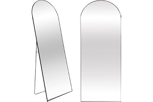 SensaHome Golvspegel - Minimalistisk Design Väggspegel - Stående Spegel med Metallram - Svart - 160x60x4 cm